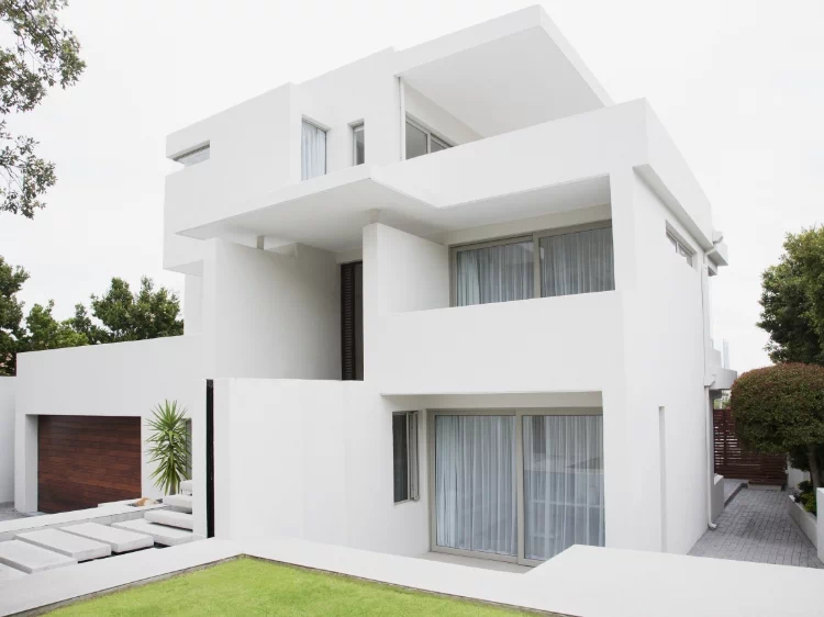 nowoczesny biały dom